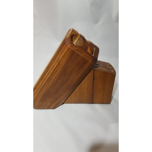 Cangshan Solid Walnut Wood *Knife Block Only* for 11 Piece Cutlery NOB - Picture 4 of 7